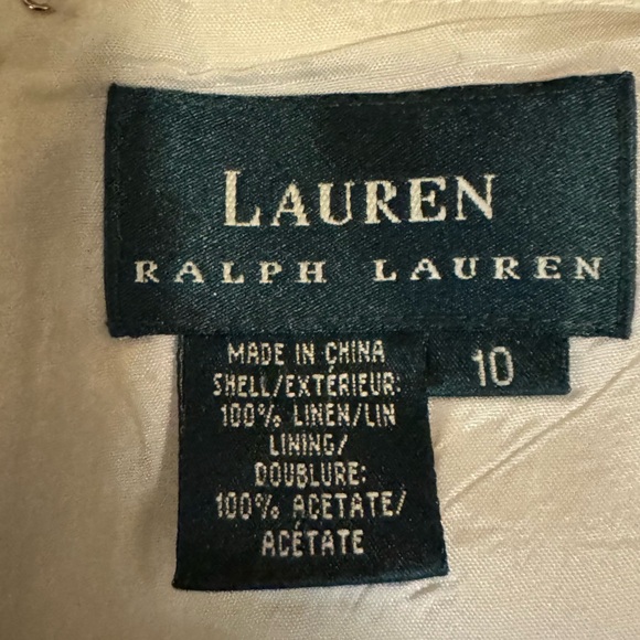 Ralph Lauren White Wide-Leg  100% Linen Trousers - Picture 2 of 8